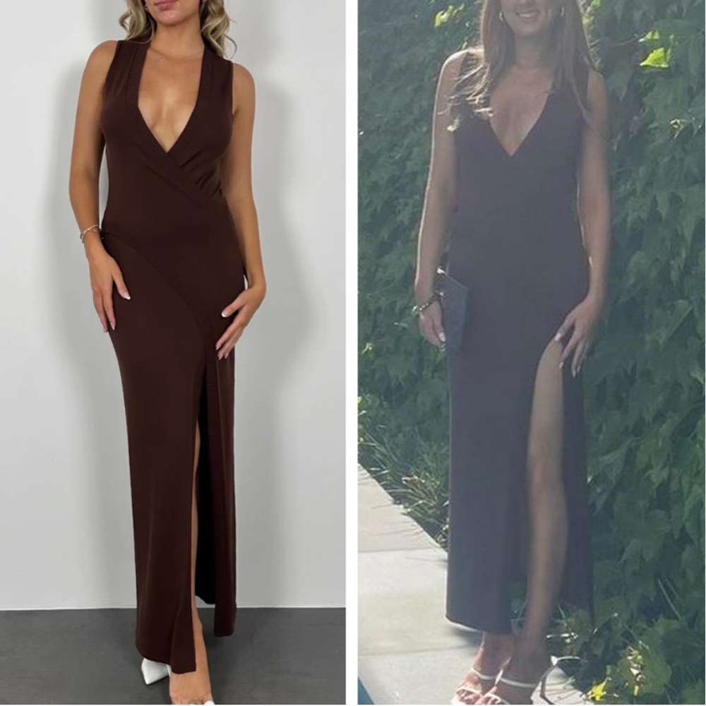 Bec & Bridge Janet Maxi Dress Cafe Knit Party Wedding Cocktail Asymmetrical